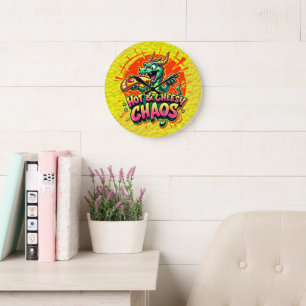Reloj Redondo Grande Cheesy Dragon Delight