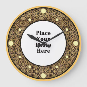 Reloj Redondo Grande Cheetah Your Photo Wall Clock