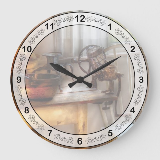 Reloj Redondo Grande Chef - Cocina - Preparación de cocina (Anverso)