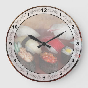 Reloj Redondo Grande Chef - Comida - Oh, cené sushi anoche 