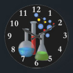 Reloj Redondo Grande Chemistry Science Round Wall Clock<br><div class="desc">Chemistry Science Round Wall Clock</div>