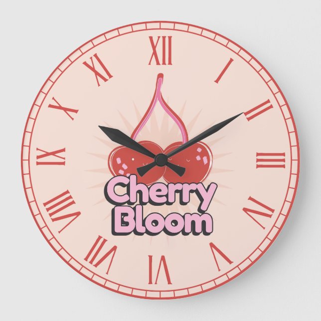 Reloj Redondo Grande Cherry Bloom (Anverso)