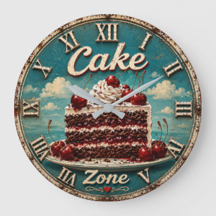 Reloj Redondo Grande Cherry Cake Baking Gift Dessert Kitchen Decor