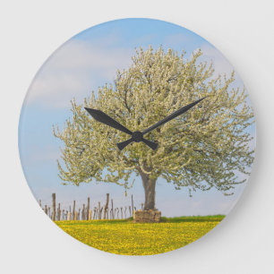Reloj Redondo Grande Cherry Tree In Spring