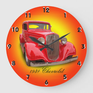 RELOJ REDONDO GRANDE CHEVROLET 1934
