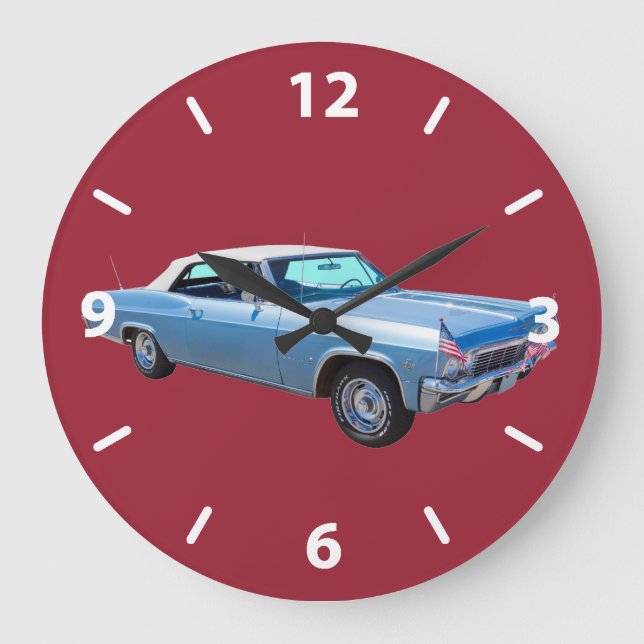Reloj Redondo Grande Chevy Impala 327 Convertible 1965 (Anverso)