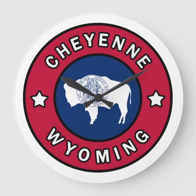 Reloj Redondo Grande Cheyenne Wyoming (Anverso)