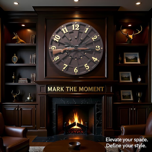 Reloj Redondo Grande Chic Bolt Action Radial Wood (Subido por el creador)