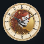 Reloj Redondo Grande Chica Art Deco<br><div class="desc">Gran diseño de reloj. Te encantará como a otros. Tenga la libertad de usar este diseño para otro producto que desee o para el personalizar y agregue su texto. Sígueme por más. Gracias. Que tengas un buen día.</div>