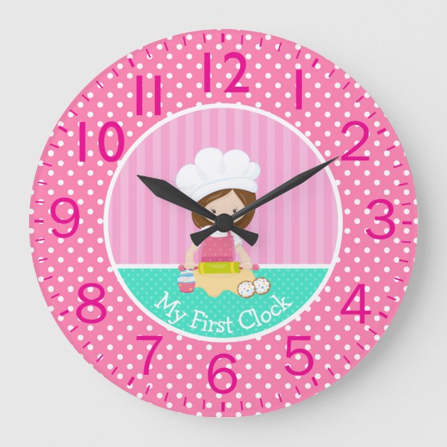 Reloj Redondo Grande Chica Baker My First (Anverso)
