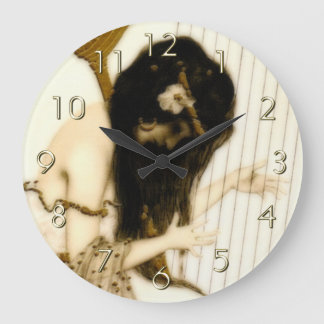 Reloj Redondo Grande Chica con Harp