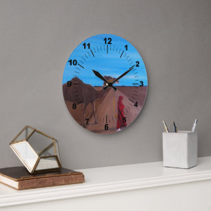 Reloj Redondo Grande Chica con pintura de camello de Alfred Fox