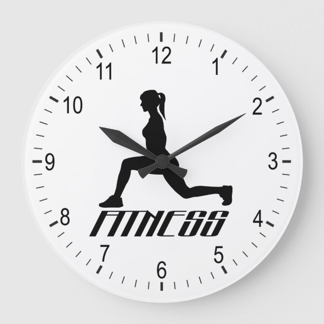 Reloj Redondo Grande Chica de fitness (Anverso)