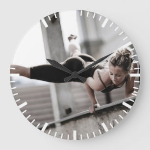 Reloj Redondo Grande Chica de Fitness femenino caliente