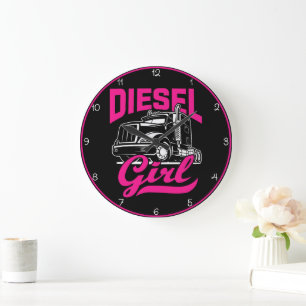 Reloj Redondo Grande Chica diesel: Camión con energía