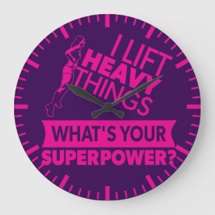 Reloj Redondo Grande Chica fuerte de Levantamiento de Peso - Levanto Co