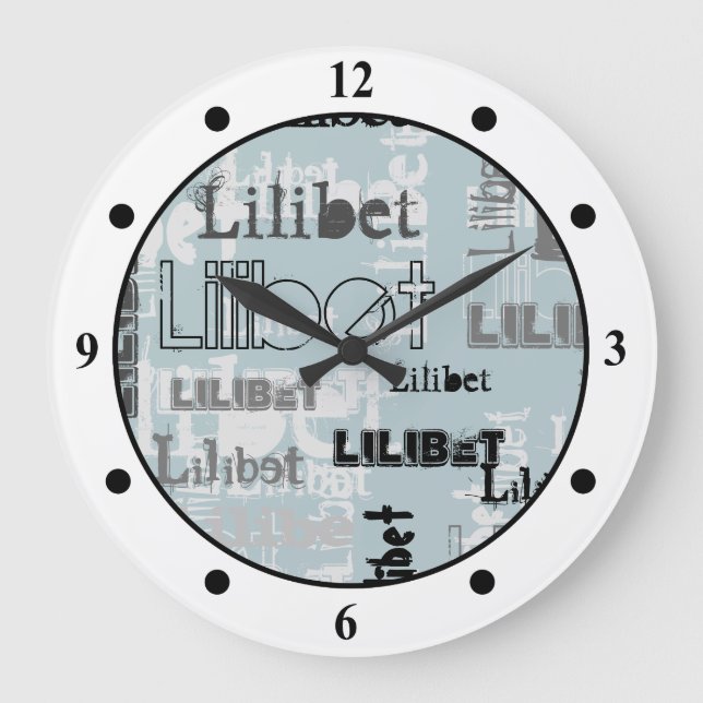 Reloj Redondo Grande Chica Niños NOMBRE Regalos Accesorios Sage Verde (Anverso)