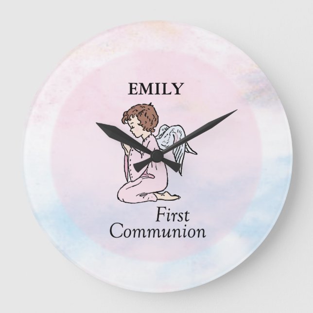 Reloj Redondo Grande Chica, primer ángel de la comunión (Anverso)