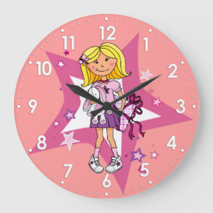 Reloj Redondo Grande chicas de niños regalo abrazaderas de pared de hab