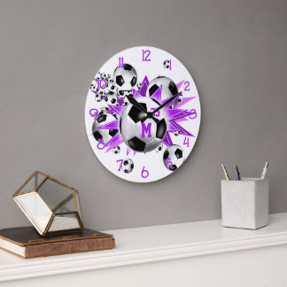 Reloj Redondo Grande chicas sala deportiva decoración de pared balonces
