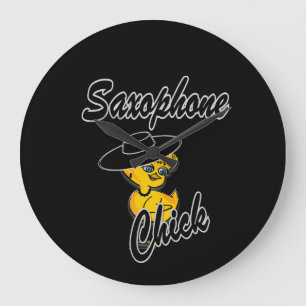 Reloj Redondo Grande Chick saxofón #4