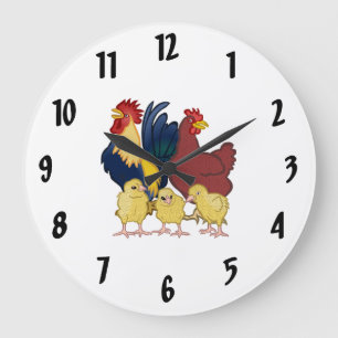 Reloj Redondo Grande Chicken Clock