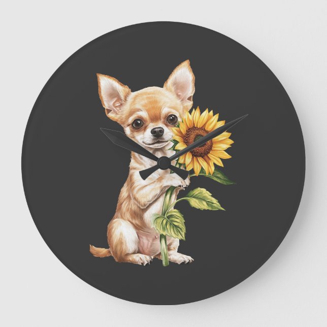 Reloj Redondo Grande Chihuahua   (Anverso)