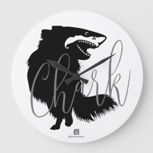 Reloj Redondo Grande Chihuahua + Tiburón = Cargo