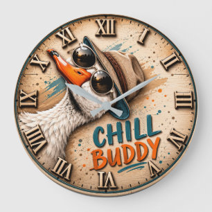 Reloj Redondo Grande Chill Buddy Funny Goose 