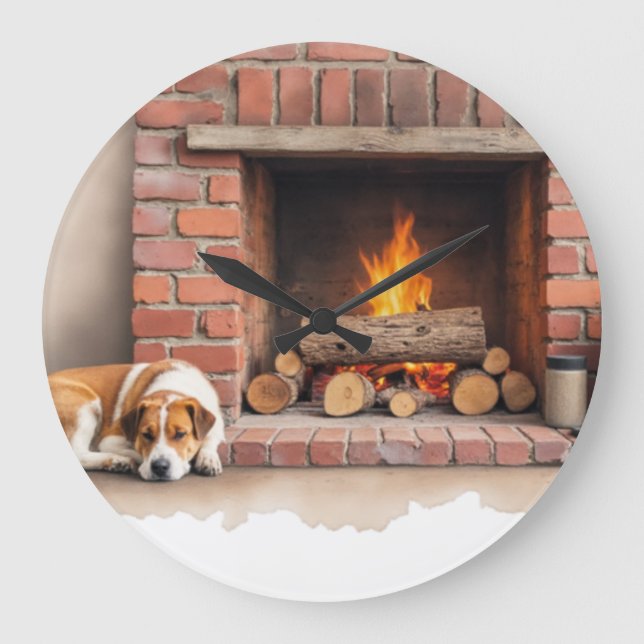 Reloj Redondo Grande chimenea familiar (Anverso)