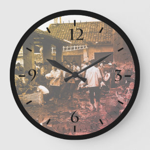 Reloj Redondo Grande China Antigua Mercado Changsha Reloj Grande
