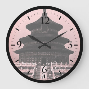 Reloj Redondo Grande China Antigua Pekín Templo del Cielo Reloj Grande