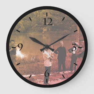 Reloj Redondo Grande China Antigua Río Guilin personas chinas Gran Cl