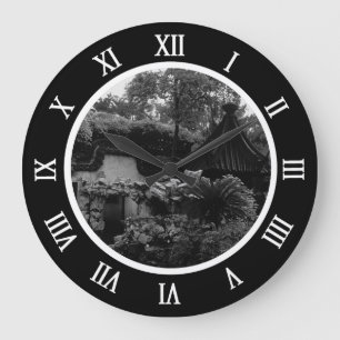 Reloj Redondo Grande China Antiguo Jardín Yuyuan de Shanghai plantas Li