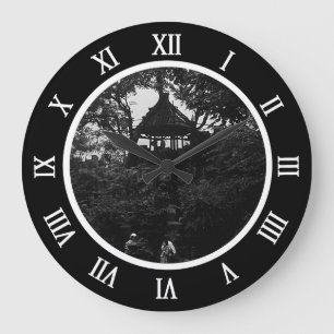 Reloj Redondo Grande China Vintage Shanghai jardín Yuyuan impresión en