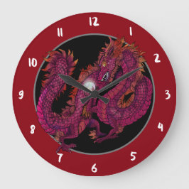 Reloj Redondo Grande Chinese Dragon Pearl
