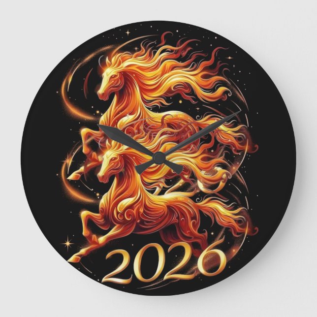Reloj Redondo Grande Chinese Year of Horse 2026 Celebrations (Anverso)
