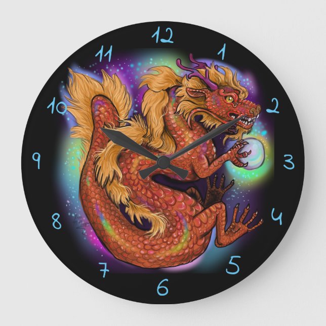 Reloj Redondo Grande Chinese Year of the Dragon (Anverso)