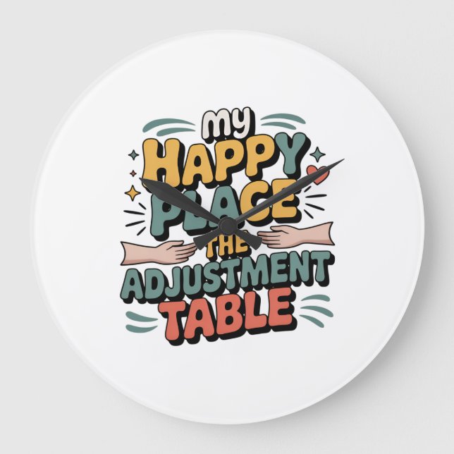 Reloj Redondo Grande Chiropractic Adjustment Bliss for Back Pain Relief (Anverso)