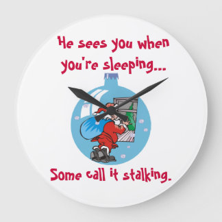 Reloj Redondo Grande Chiste Santa Stalker