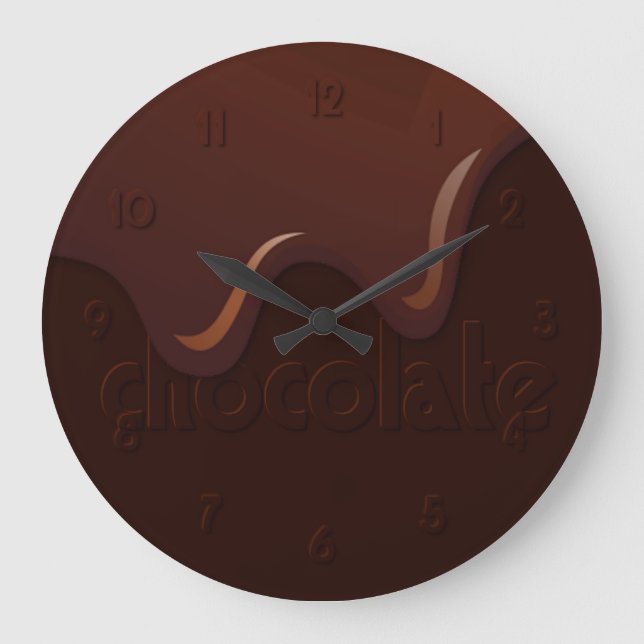 Reloj Redondo Grande Chocolate goteo (Anverso)