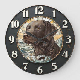 Reloj Redondo Grande Chocolate Labrador Brown Labrador