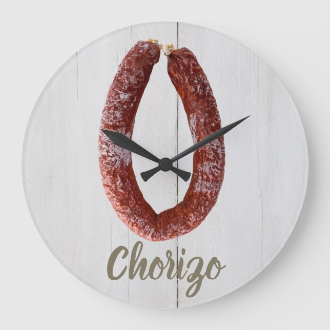 Reloj Redondo Grande Chorizo Sausage (Anverso)