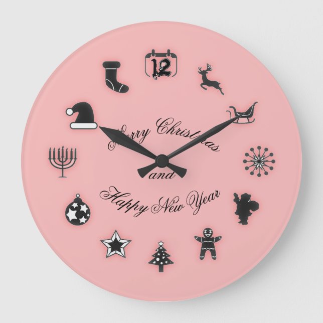 Reloj Redondo Grande Christmas  (Anverso)