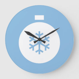 Reloj Redondo Grande Christmas Ball Blue Large Clock