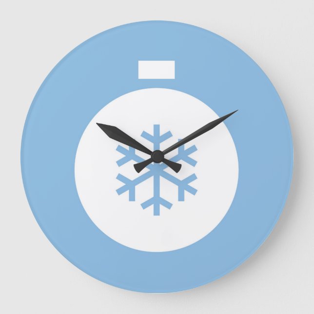 Reloj Redondo Grande Christmas Ball Blue Large Clock (Anverso)