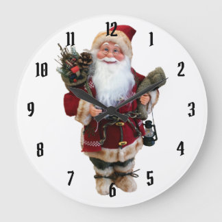 Reloj Redondo Grande Christmas ornament Santa Claus doll