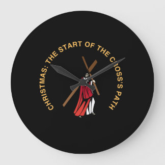 Reloj Redondo Grande Christmas: The Start of the Cross's Path