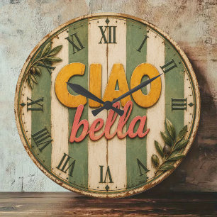 Reloj Redondo Grande Ciao Bella Italian Rustic Kitchen