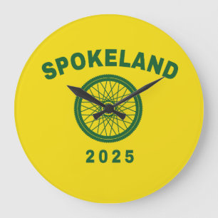 Reloj Redondo Grande Ciclista californiano de Spokeland Oakland